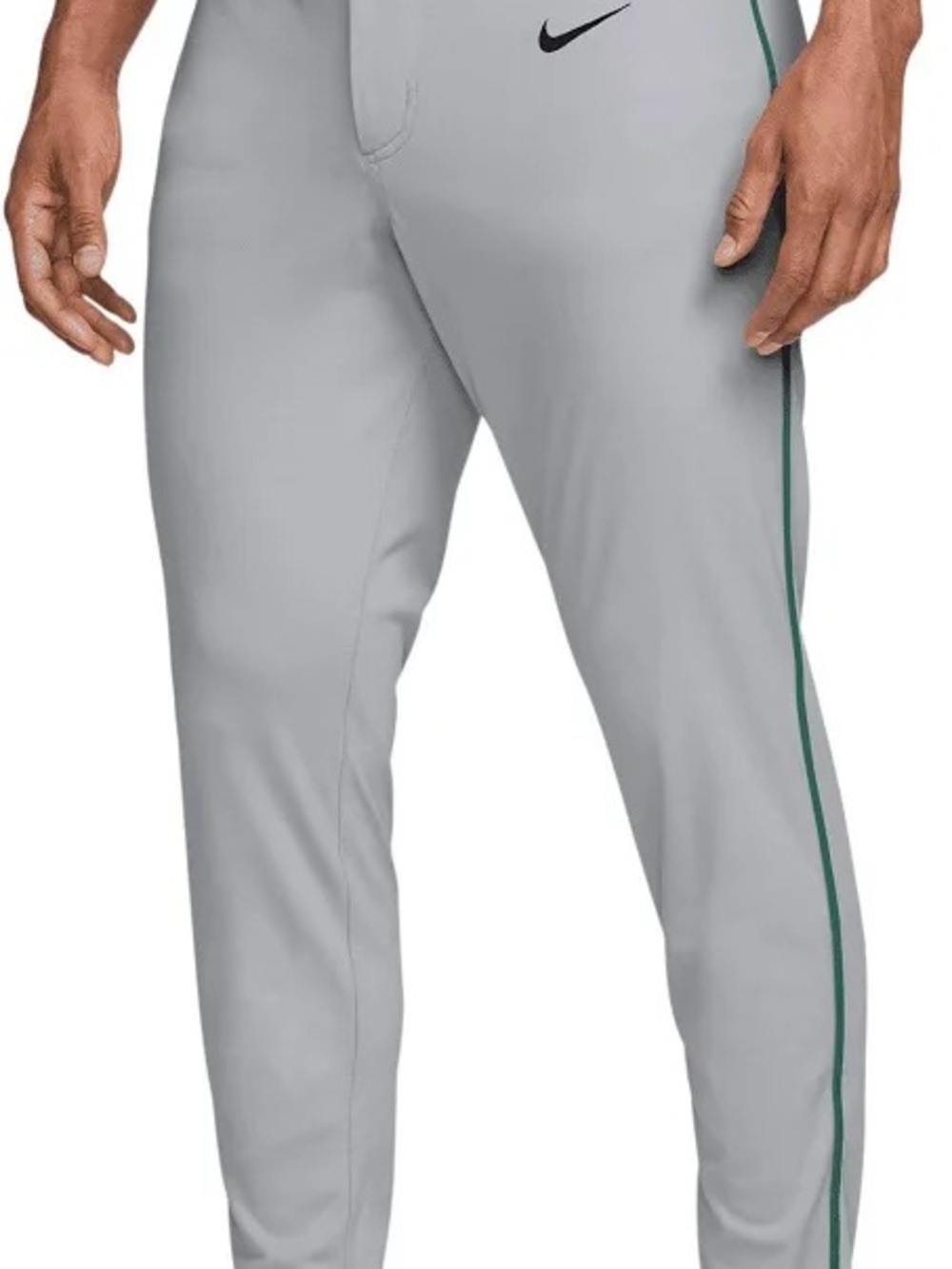 Men's Small Nike Swoosh Grey and Black Baseball Pants